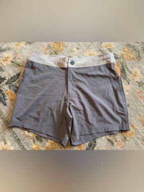 Chubbies Gray & Orange Shorts Small